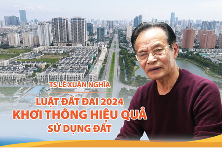TS Lê Xuân Nghĩa: Luật Đất đai 2024 khơi thông hiệu quả sử dụng đất