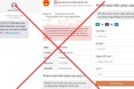 Cảnh giác với chiêu lừa đảo phạt nguội qua website giả mạo dịch vụ công