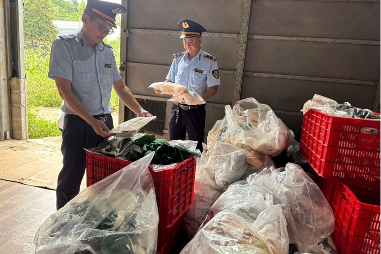 Phát hiện, tịch thu số lượng lớn quần áo nữ không có hóa đơn, chứng từ hợp pháp tại Lạng Sơn