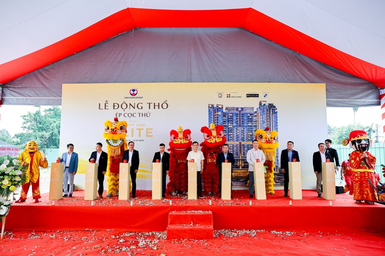 Vạn Xuân Group chính thức động thổ dự án Happy One Elite