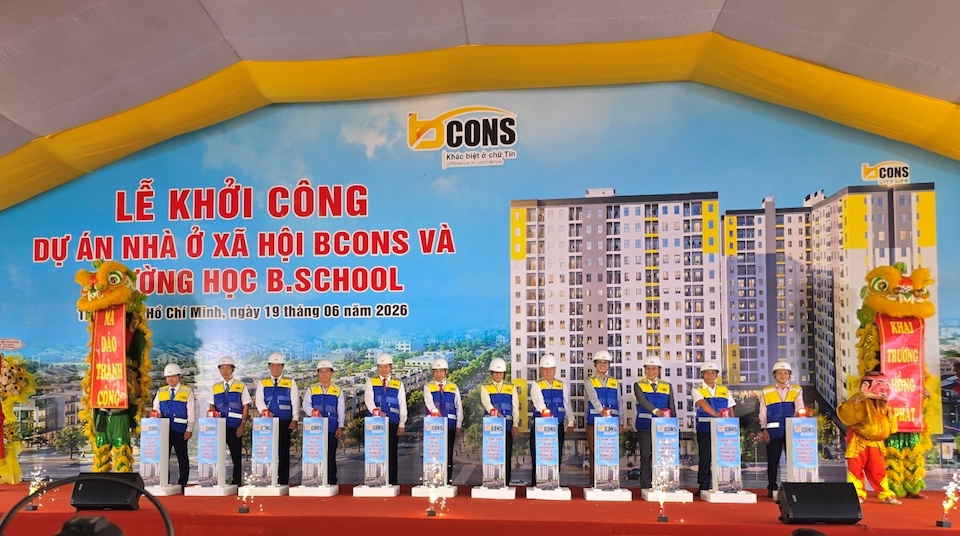 Bcons khởi công dự án nhà ở xã hội 600 triệu đồng/căn