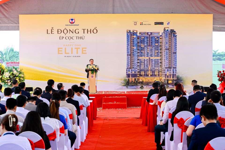 Vạn Xuân Group chính thức động thổ dự án Happy One Elite