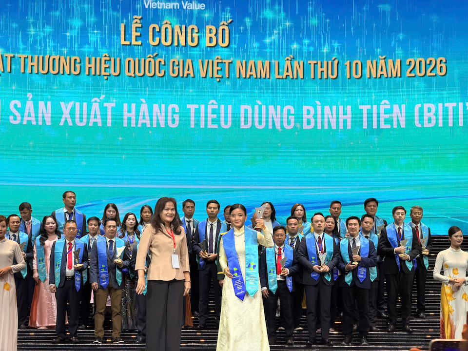 Biti’s lập kỷ lục 10 lần được vinh danh Thương hiệu Quốc gia