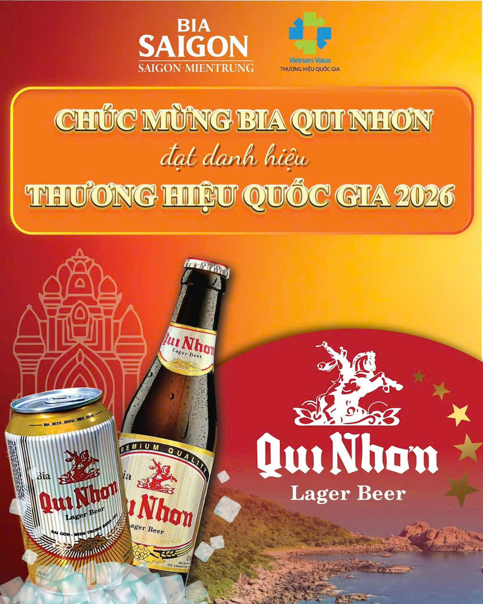 Bia Qui Nhơn đạt Thương hiệu quốc gia 2026: Dấu ấn bền bỉ của bia di sản Miền Trung – Tây Nguyên