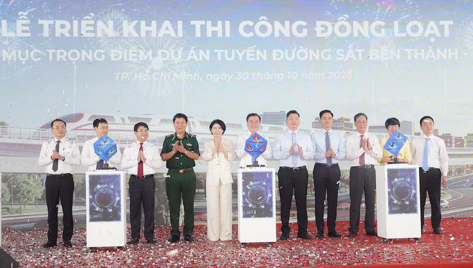 Thi công đồng loạt đường sắt Bến Thành - Cần Giờ: 10.000 nhân lực tăng tốc cho mốc vận hành 2029