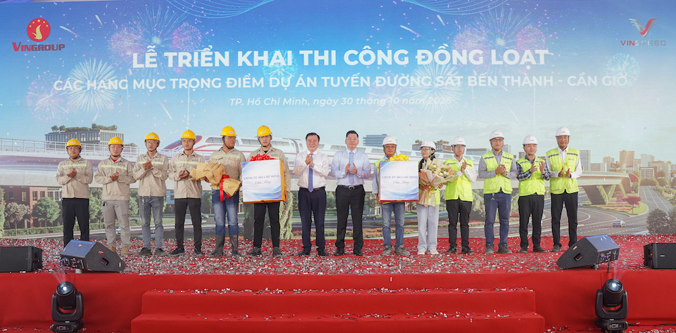 Thi công đồng loạt đường sắt Bến Thành - Cần Giờ: 10.000 nhân lực tăng tốc cho mốc vận hành 2029